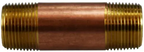 Midland Metal 40085 Seamless Pipe Nipple, 3/4 in MPT x 3/4 in MPT, 3-1/2 in, Brass Top Rated