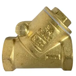 Midland Metal 940356B Y-Pattern Swing Check Valve, 1-1/2 in Nominal, FPT, Cast Brass Body, Domestic Genuine