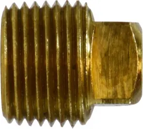 Big Sale Midland Metal 28085 Barstock Square Head Plug, 1/4 in FNPT, 0.8 in, Brass