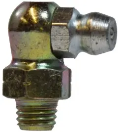 Fast Shipping Midland Metal 36150 90 deg Ball Check, 90 deg, 1/4-28 Thread, NPTF Tapered Thread, 3/8 in Hex, Steel, 3/4 in OAL