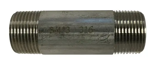 Factory Price Midland Metal 48080 Welded Pipe Nipple, 3/4 in MPT x 3/4 in MPT, 1-3/8 in L, Stainless Steel, SCH 40 Schedule