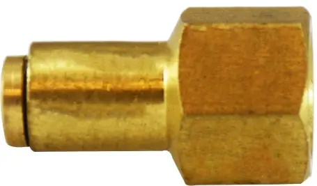 Bargain Midland Metal 20037 Straight Connector, 3/8 in Tube OD x 3/8 in FNPTF, Brass