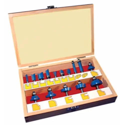 Crafted Alfa Tools RB75163 15 pc .Multi-Purpose Router Bit Set