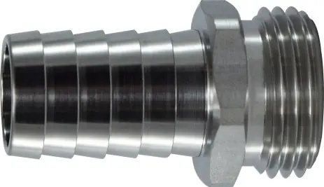 Direct From Factory Midland Metal 30041SS Garden Hose Swivel Adapter, 5/8 in Hose Barbed x 3/4 in MGH, Stainless Steel