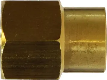 Instant Buy Midland Metal 28180 Reducing Coupling, 1/2 in FNPT x 1/8 in FNPT, 1.19 in, Brass