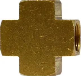 Weekend Sale Midland Metal 28044 Pipe Cross, 1/2 in FNPTF x 1/2 in FNPTF x 1/2 in FNPTF x 1/2 in FNPTF, Brass