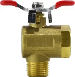While Supplies Last Midland Metal 947113 90 deg Right Angle Ball Valve, 1/2 in Nominal, FPT x MPT, 250 psi Pressure