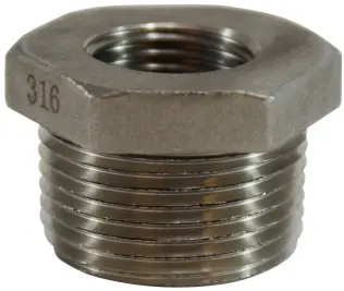 Weekend Sale Midland Metal 63523 Hex Bushing, 1-1/2 in MPT x 1 in FPT, Stainless Steel, 150 lb