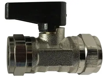 Midland Metal 46651 Straight Mini Ball Valve, 1/4 in Nominal, FIP x FIP, 250 psi Pressure, Brass Body One Day Deal