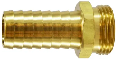 Midland Metal 30572 Long Shank Hex Adapter, 3/4 in Garden Hose Barbed x 3/4 in MNPSM, Brass Bargain