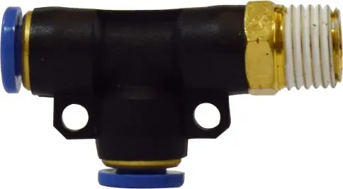 Midland Metal 20163C Swivel Run Tee, 1/4 in Tube OD x 1/4 in Male NPTF x 1/4 in Tube OD, Composite Discount