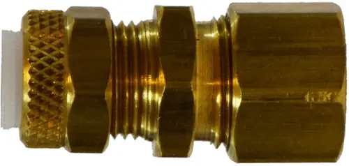Midland Metal Poly-Flo 20237 Union, 3/8 in Tube OD x 3/8 in Compression, Brass Big Sale