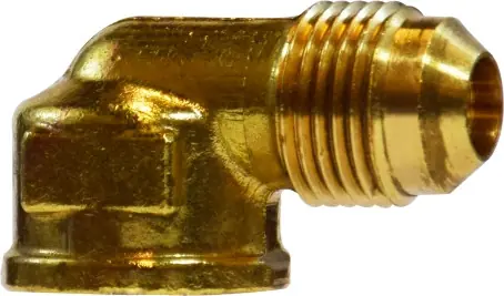 Limited Offer Midland Metal 10323 90 deg Elbow, 1/2 in Male Flared x 1/4 in FNPTF, Brass