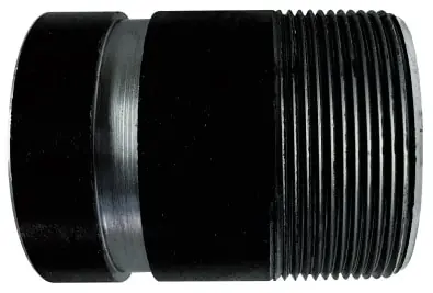 Last Chance Midland Metal 59164TV Seamless Pipe Nipple, 2 in Threaded x 2 in Grooved, 4 in L, Steel, Black, SCH 80 Schedule