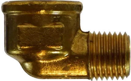 Midland Metal 28261B 90 deg Reducing Street Elbow, 1/4 in FIP x 1/8 in MIP, Brass Deal