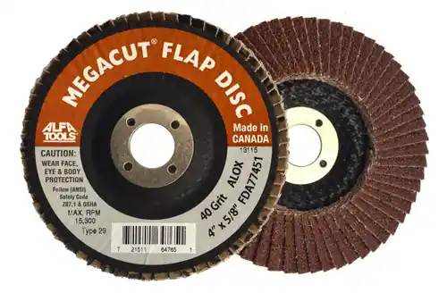 Alfa Tools FDZ77481B 5" x 7/8" x 120 Grit T29 Zirconia Flap Disc, 5 Pack Best Price