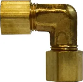 Professional Grade Midland Metal 18127 90 deg Union Elbow, 1/2 in Compression x 1/2 in Compression, Brass