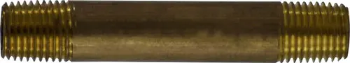 Midland Metal 40026 Seamless Pipe Nipple, 1/4 in MPT x 1/4 in MPT, 4 in, Brass Fresh Stock