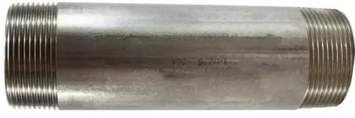 Midland Metal 48145 Welded Pipe Nipple, 1-1/2 in MPT x 1-1/2 in MPT, 4 in L, Stainless Steel, SCH 40 Schedule Luxury