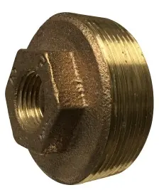 Midland Metal 44511LF Hex Bushing, 1 in MPT x 3/8 in FPT, Bronze Markdown