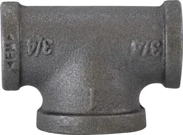 Price Cut Midland Metal 65319 Bullhead Tee, 1-1/2 in FPT x 1-1/2 in FPT x 2 in FPT, Iron, Black, 150 lb