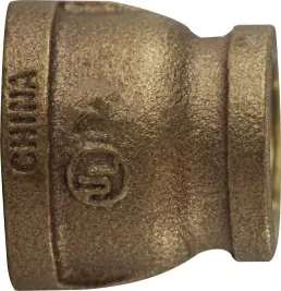 Grab Now Midland Metal 44435 Reducing Coupling, 1/2 in FPT x 3/8 in FPT, Bronze