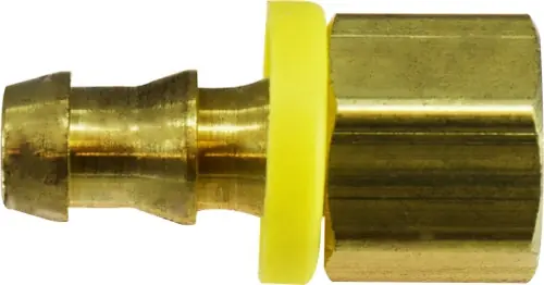 Grab Now Midland Metal 30223 Straight Adapter, 1/2 in Push-On Hose Barbed x 1/4 in FIP, Brass