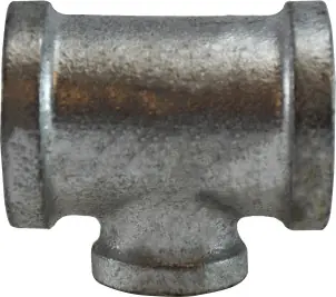 Reduced Price Midland Metal 64318 Reducing Tee, 1-1/2 in FPT x 1-1/2 in FPT x 1 in FPT, Iron, Galvanized, 150 lb