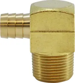 Trending Midland Metal 32330 90 deg Square Barstock Brazed Elbow, 3/4 in Hose Barbed x 1 in MIP, Brass