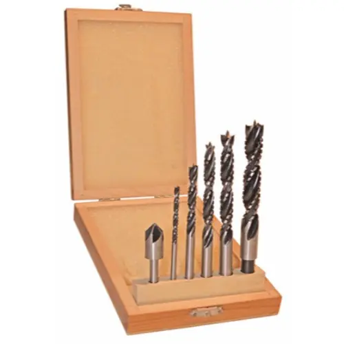Alfa Tools DS50119 6 pc Brad Point Drill Router Set Luxury