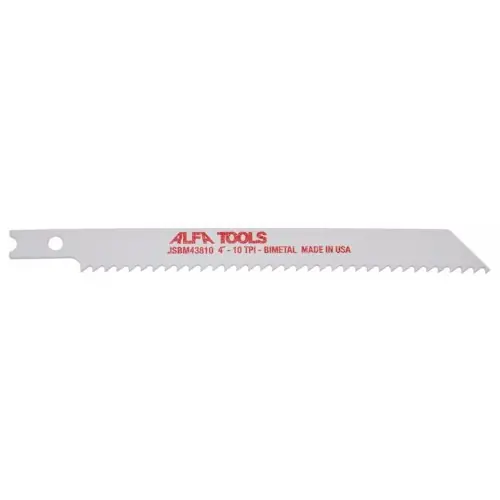 Final Sale Alfa Tools JSBM4386 Bi-Metal 4" 6Tpi Jig Saw Blade, 50 Pack