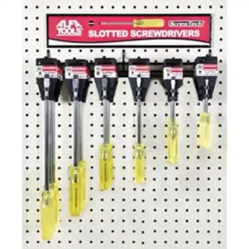 Alfa Tools SCD120H 3/16 x 6-1/8 Slotted Screwdriver Hanger Cheap