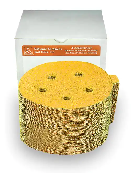 While Supplies Last Alfa Tools PTAG64008 6" x 8 400G Psa Paper Disc, Aluminum Oxide Gold, Tabbed, 100/Box