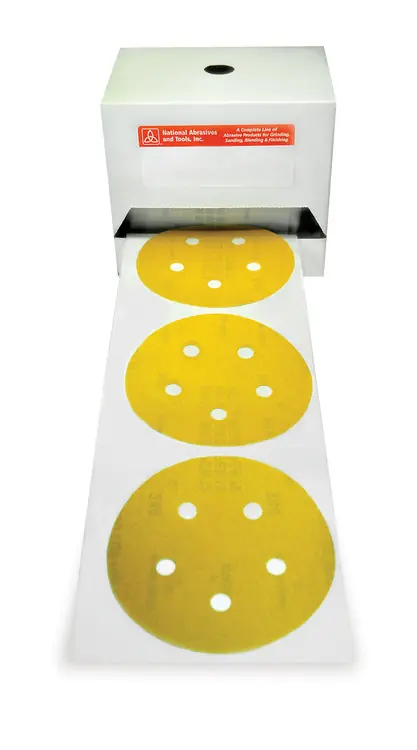 Alfa Tools PLAG60606 6" x 6 60G Psa Paper Disc, Aluminum Oxide Gold 50/Kiss Cut Roll Markdown