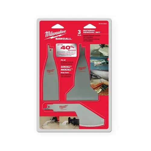 Affordable Milwaukee Tool 49-22-5403 3PC Material Removal SAWZALL Blade Set