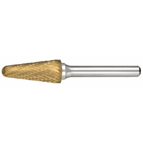 Alfa Tools B71282DTN Sl-2 Carbide Burr Taper Cone Radius Double Cut Tin Coated Final Sale