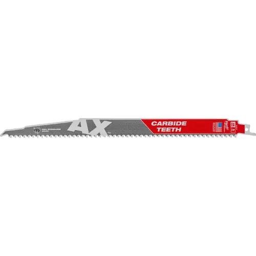 Trusted Brand Milwaukee Tool 48-00-5227 12" 5 TPI AX with Carbide Teeth SAWZALL Blade for Wood with Nails (1 PK), 5 Pack