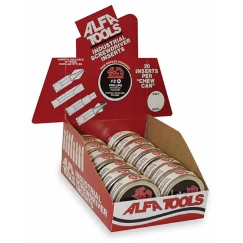 Alfa Tools CC15803D 20 pc 2 Phillips Chew Can Display Get Yours