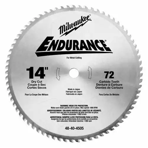 Milwaukee Tool 48-40-4505 14" Metal & Stainless Cutting Circular Saw Blade Buy Today