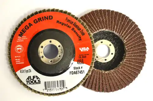 Buy Online Alfa Tools FDZ67504N 5" x 5/8-11" x 40 Grit T27 Zirconia High Density Flap Disc W/Nut, 5 Pack