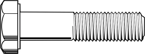 3/4"-10 x 2 1/2" Hex Cap Screws, Grade 2, Zinc Cr+3, Full Thread, Qty 10 Markdown