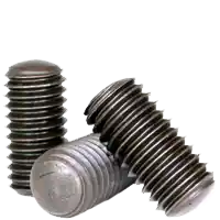 3/8"-24 x 7/8" Socket Set Screws, Oval Point, Black Oxide, Fine (UNF), Alloy Steel, Qty 100 Factory Price