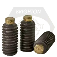 10-32 x 5/16" Socket Set Screws, Brass-Tip, Plain Finish, Fine (UNF), Alloy Steel, Qty 100 Grab Now