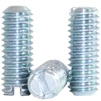 Fan Favorite 10-32 x 3/4" Slotted Set Screws, Zinc Cr+3, Fine (UNF), Alloy Steel, Case Hardened, Qty 100
