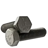 9/16"-18 x 2 1/2" Hex Cap Screws, Grade 5, Plain Finish, Partial Thread, Fine (UNF), Medium Carbon Steel, Made in USA, Qty 25 Holiday Sale