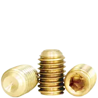 Best Seller 6-32 x 3/8" Socket Set Screws, Cup Point, Brass, Coarse (UNC), Qty 100