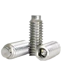 10-24 x 3/8" Socket Set Screws, 1/2 Dog Point, 18-8 Stainless Steel, Coarse (UNC), Qty 100 Clearance