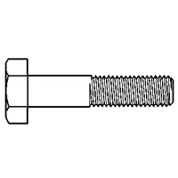 M20-2.50 x 45 mm Hex Cap Screws, Metric Class 10.9, Zinc-Yellow Cr+6 Bake, Full Thread, Coarse (UNC), DIN 933 / ISO 4017, Qty 20 While Supplies Last