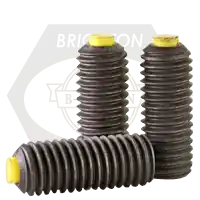 Weekend Sale M3-0.50 x 10 mm Socket Set Screws, Nylon-Tip, Black Oxide, Coarse (UNC), Alloy Steel, Qty 100