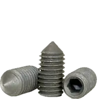 Holiday Sale M10-1.50 x 16 mm Socket Set Screws, Cone Point, Metric Class 45H, Black Oxide, Coarse (UNC), Alloy Steel, ISO 4027 / DIN 914, Qty 100